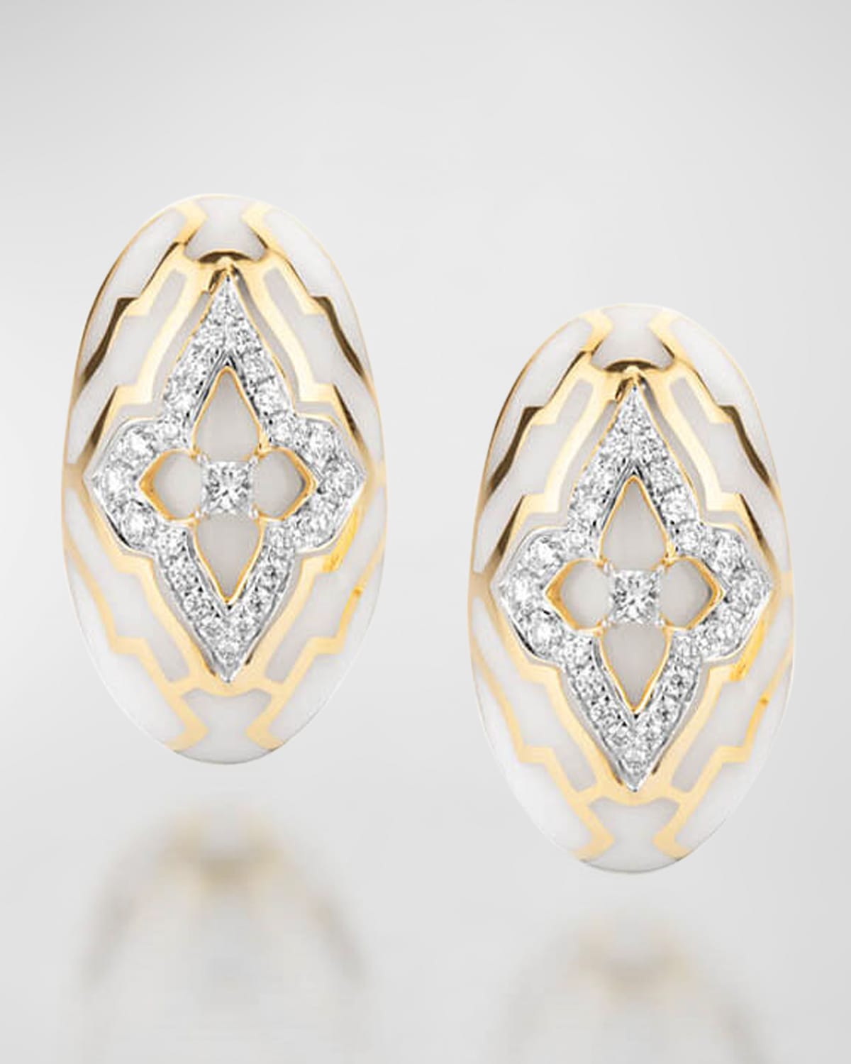 18K Yellow Gold Atlas White Gstaad Day Dreamer Earrings