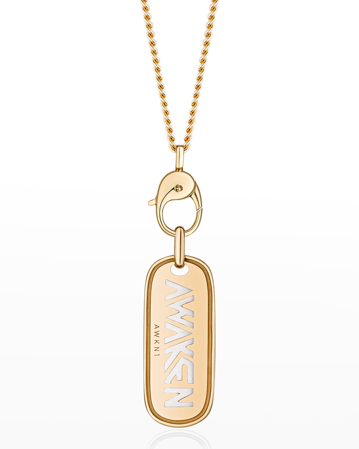 Awkn1 Arrow Gold Clasp Necklace