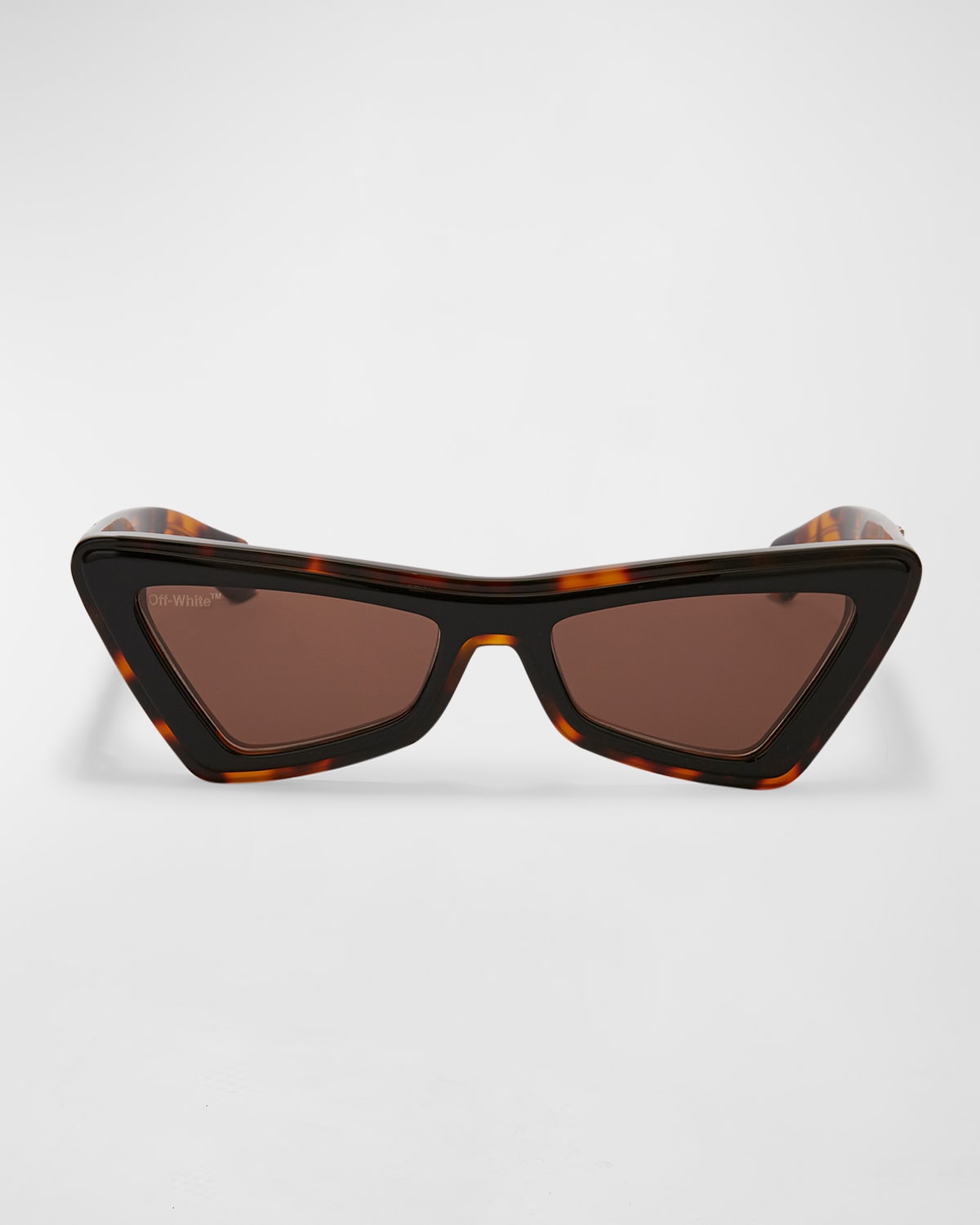 Off-white Artemisia Cat-eye Acetate Sunglasses In Havana Brown