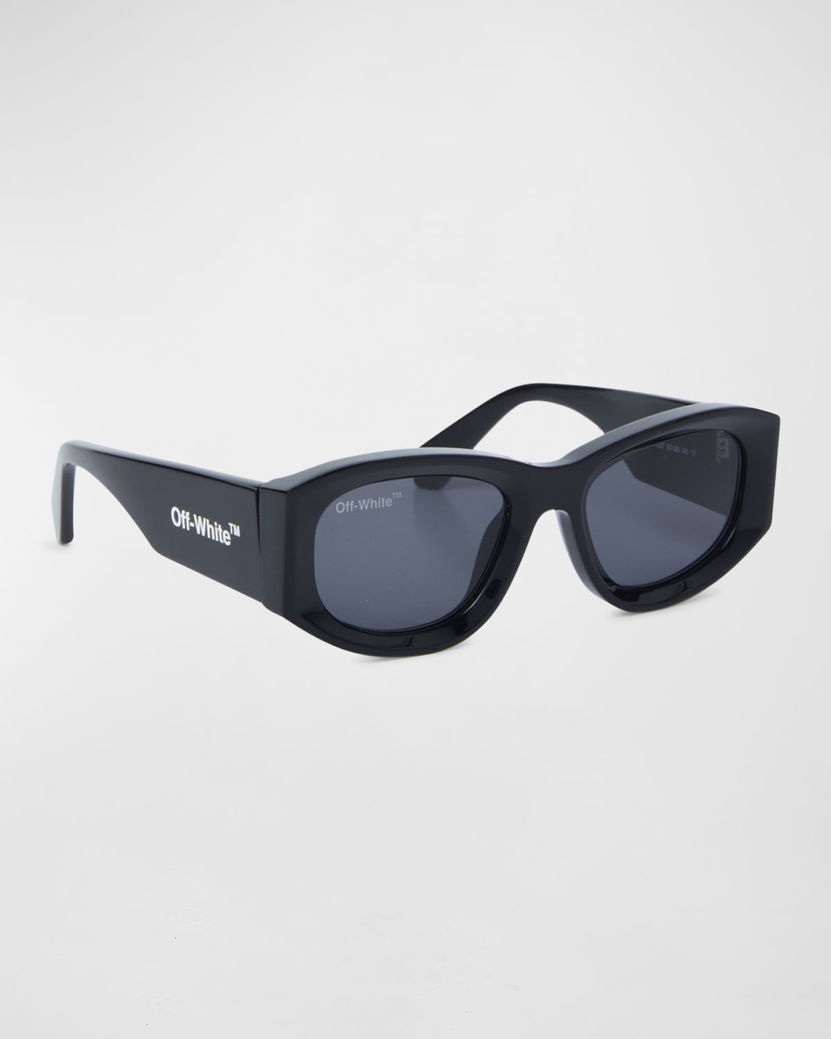 Off-white Joan Oval Acetate Sunglasses In Black / Dark Grey | ModeSens