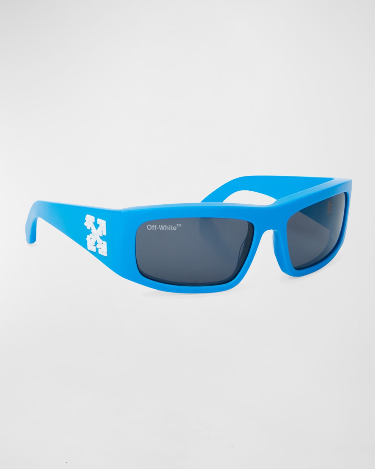 Off-white Men's Joseph Rectangle Sport Sunglasses In Blue/dark Green