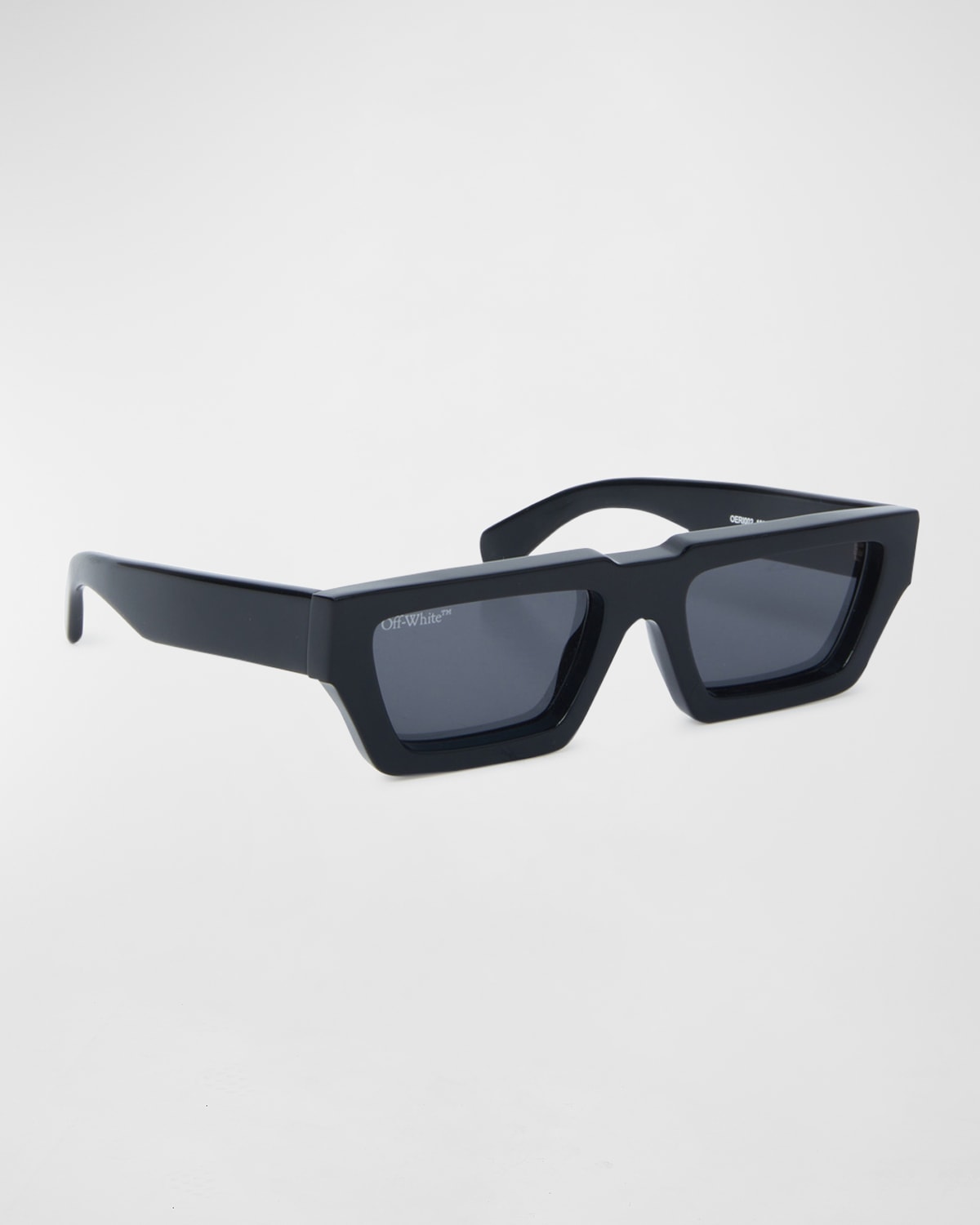 Off-white Men's Nassau Rectangle Sunglasses In 1007 Black Dark G