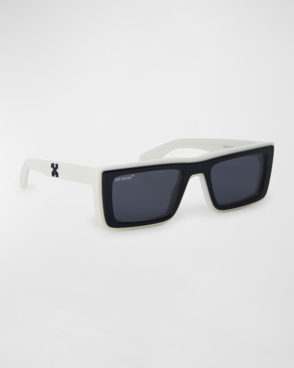 Off-white Men's Jacob Double Acetate Rectangle Sunglasses In White