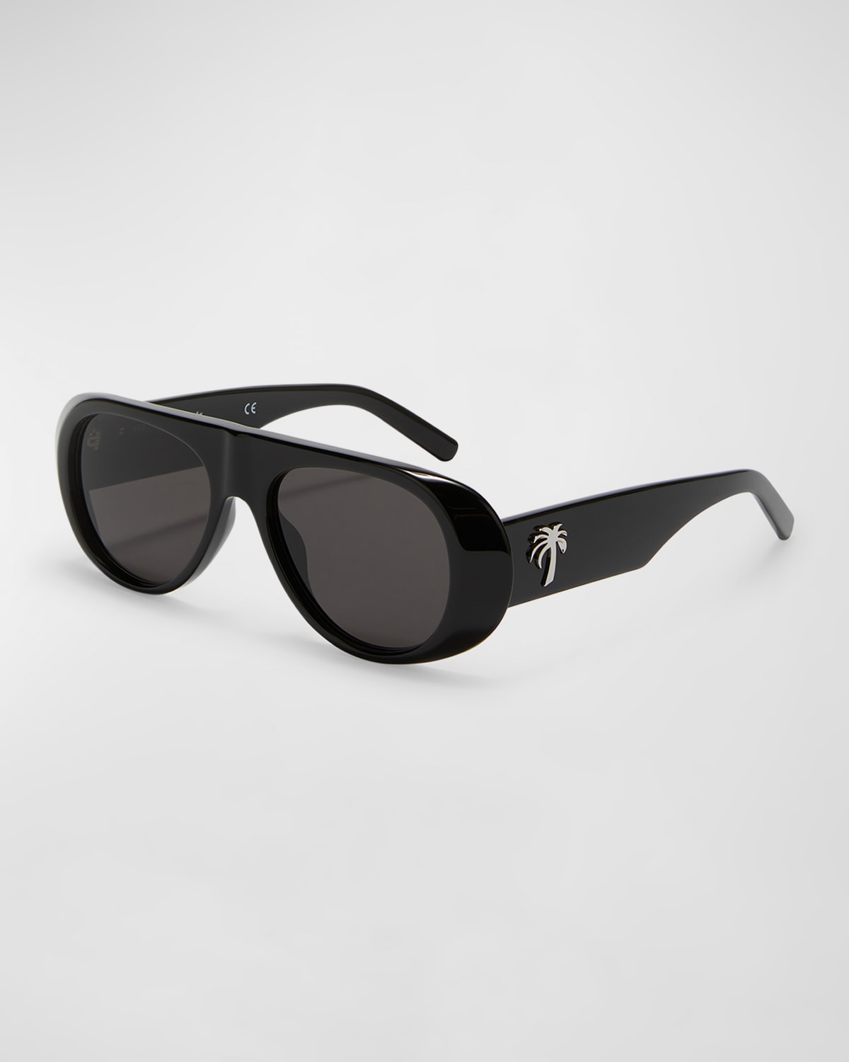 Palm Angels Men's Sierra Round Sunglasses In Black Dark Grey