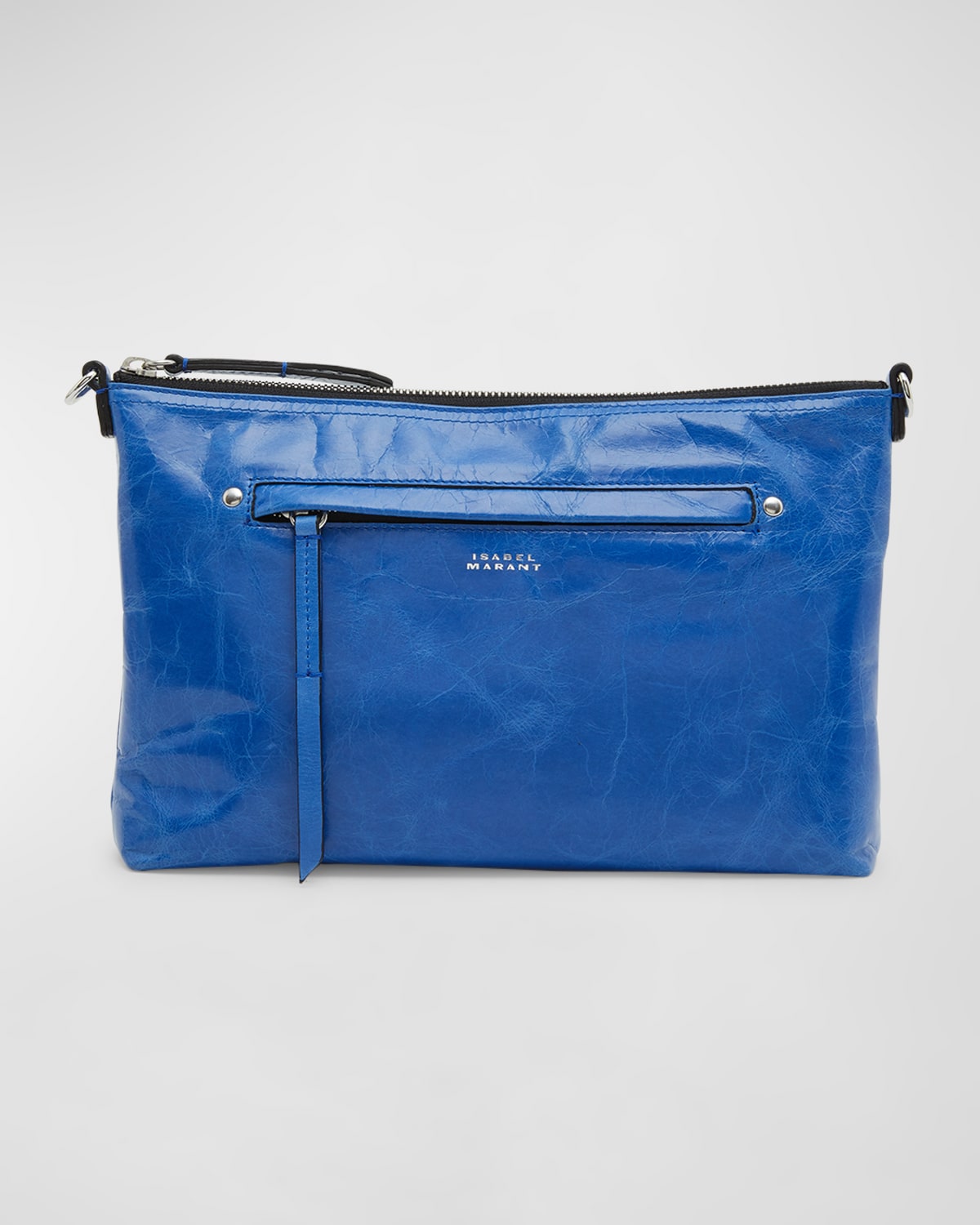 Isabel Marant Nessa Leather Shoulder Bag In Electric Blue