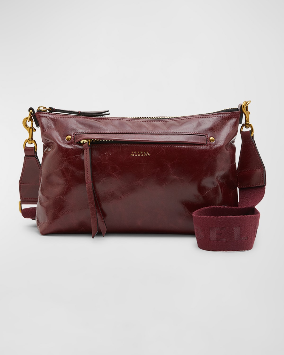 Isabel Marant Nessah Zip Leather Shoulder Bag Smart Closet