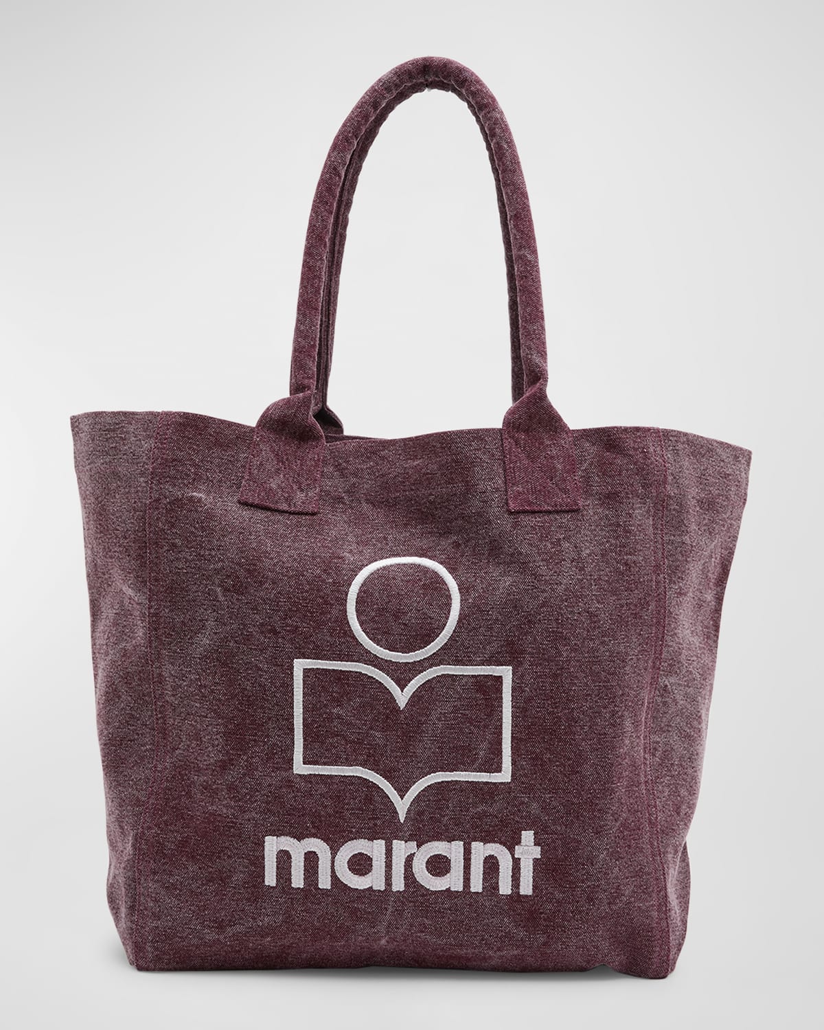 Isabel Marant Yenky Small Washed Canvas Tote Bag In Purple