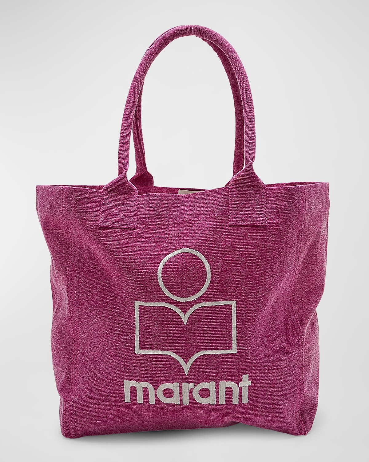 Isabel Marant Yenky Small Washed Canvas Tote Bag In 40pk Pink
