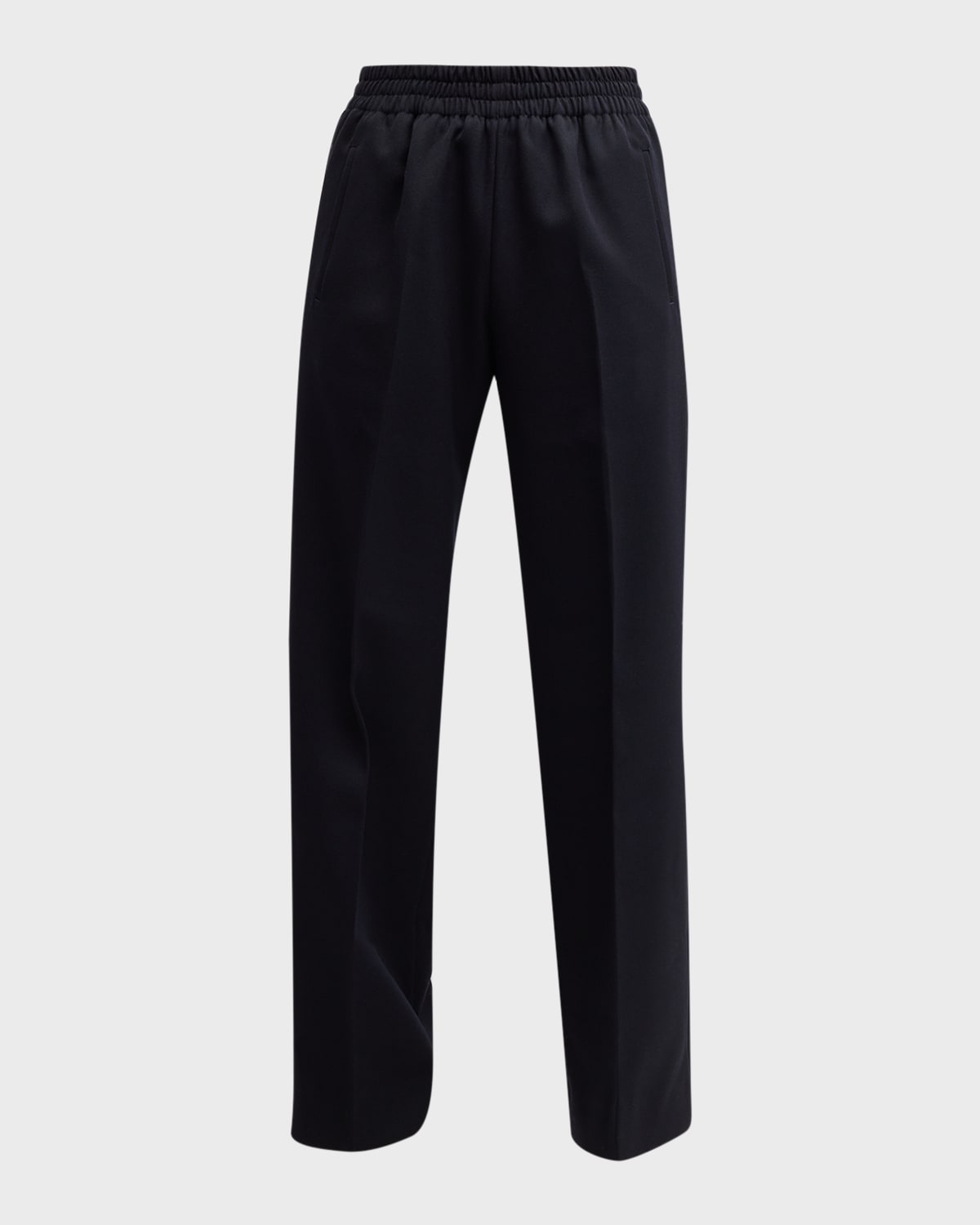 Golden Compact Gabardine Wool Jogging Pants