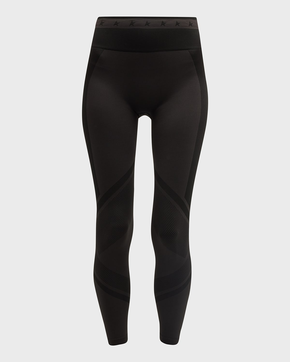 Golden Goose Star Tech Leggings In Black,grey