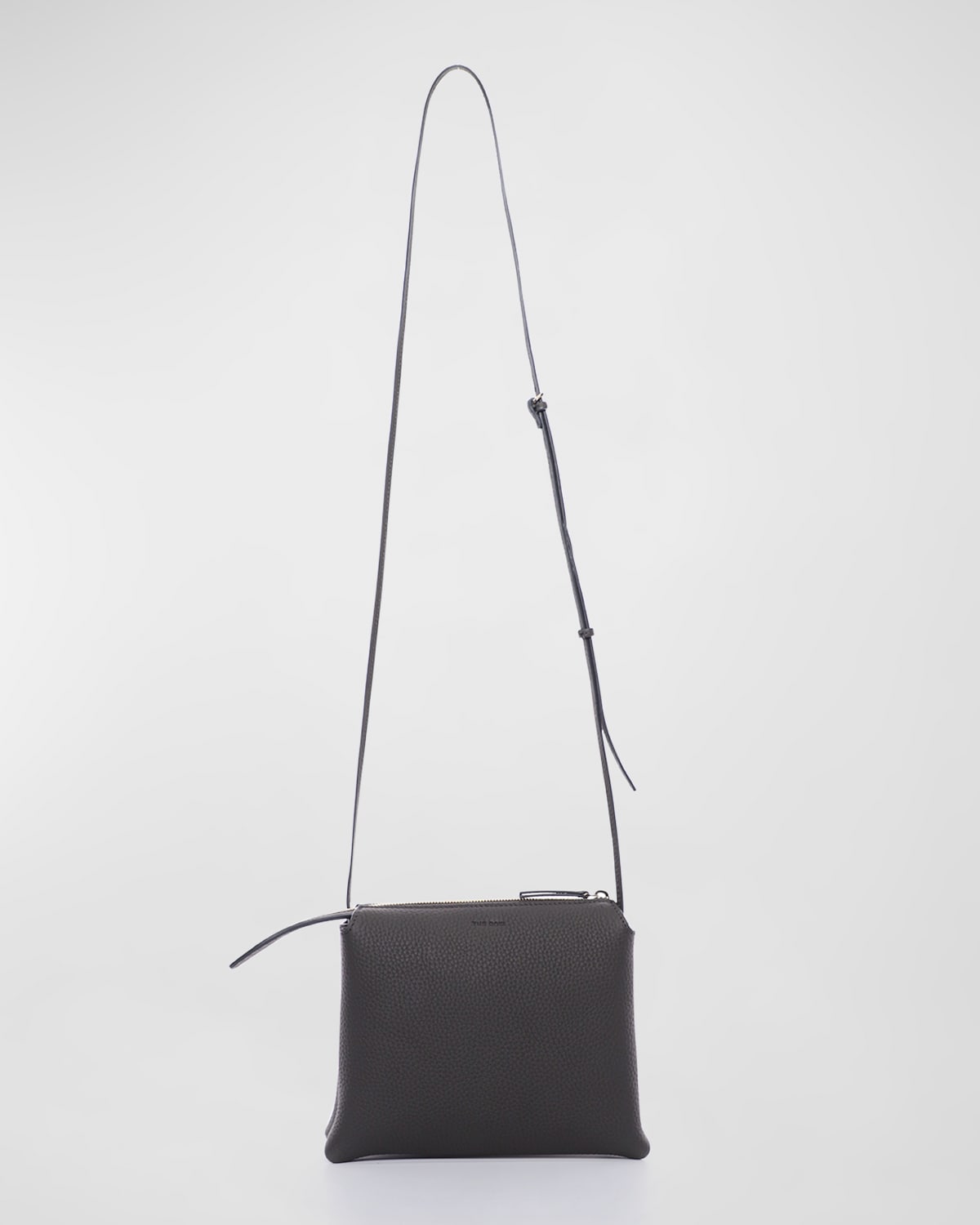 The Row Nu Twin Mini Crossbody Bag In Leather In Black