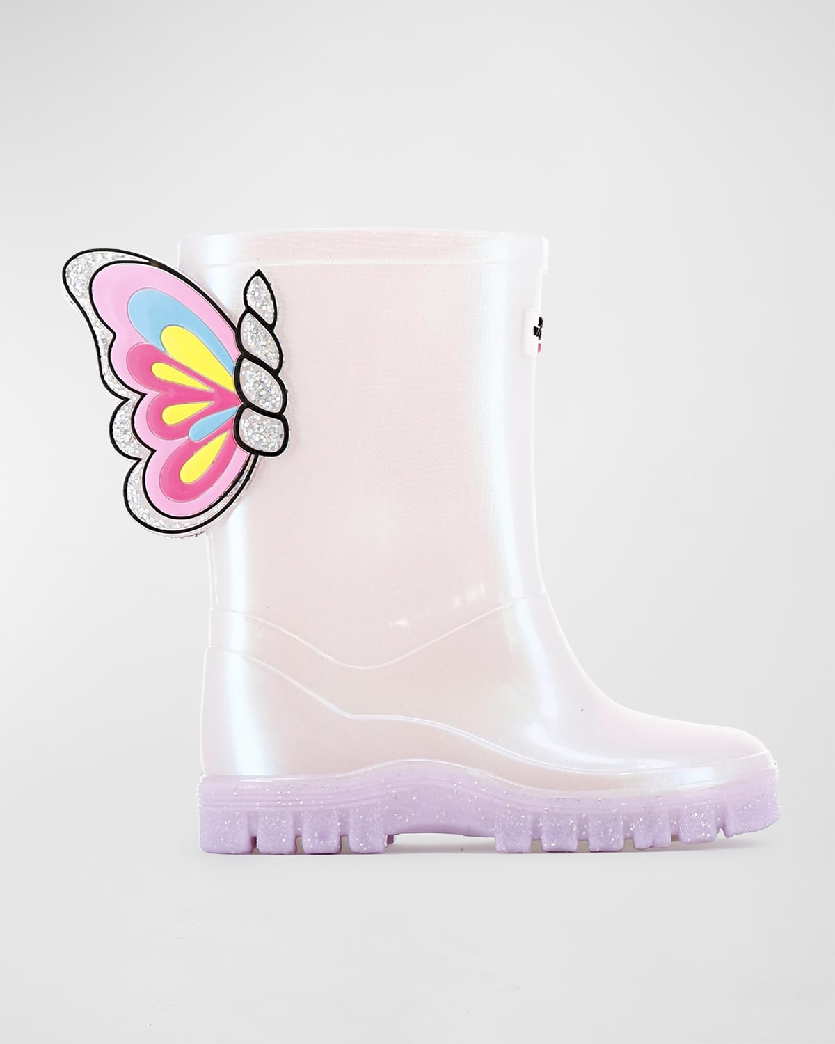 SOPHIA WEBSTER GIRL'S BUTTERFLY IRIDESCENT RAIN BOOTS, BABY/TODDLERS