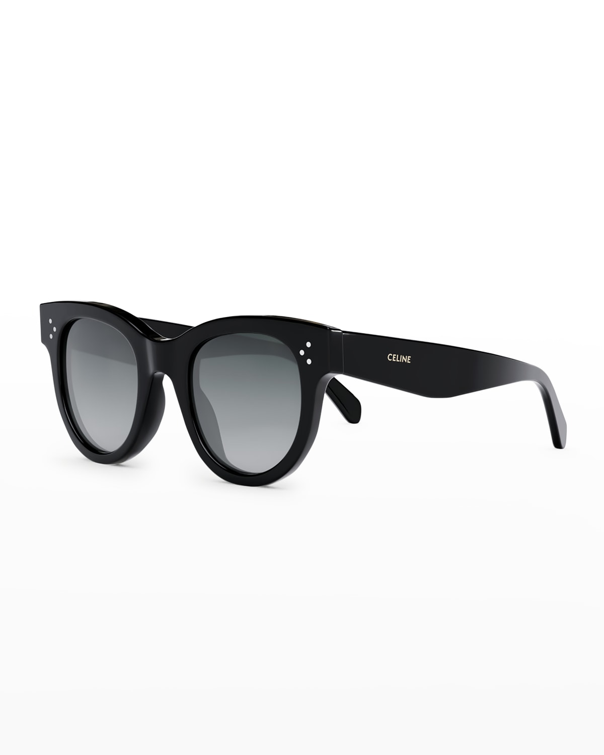 Shop Celine Tortoiseshell Acetate Cat-eye Sunglasses In Shiny Black