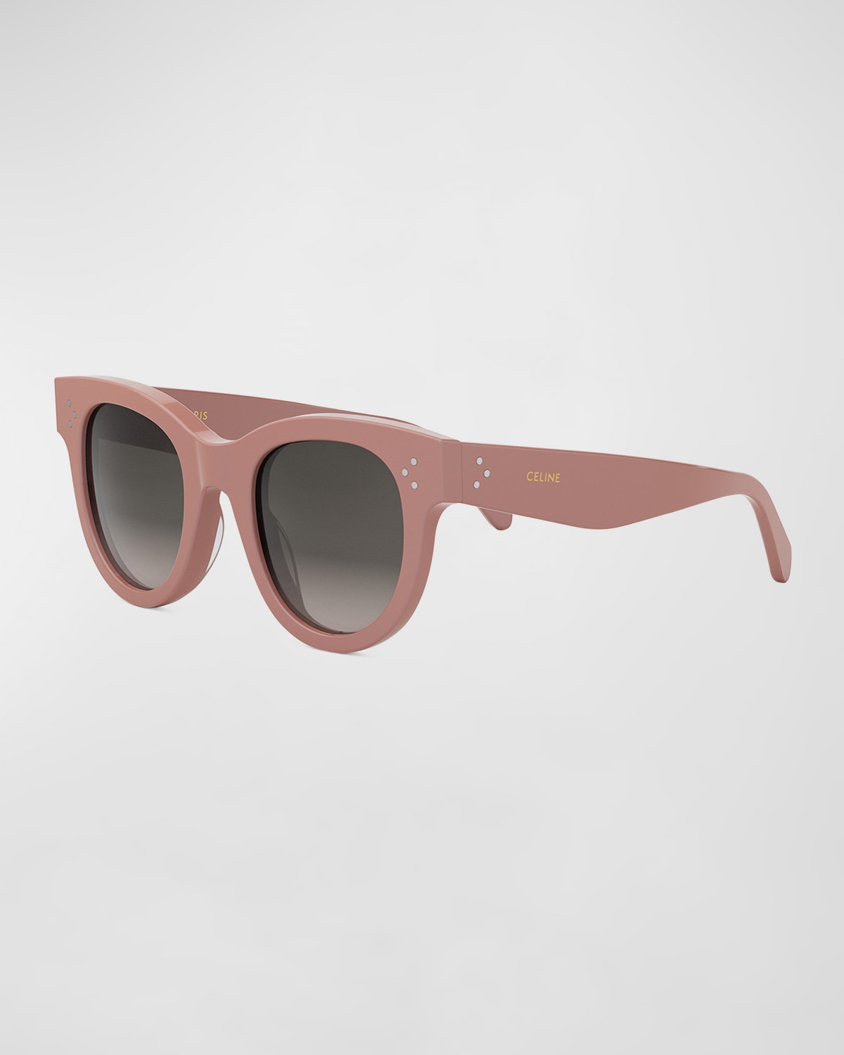 Shop Celine Tortoiseshell Acetate Cat-eye Sunglasses In Shiny Pink Gradient Brown