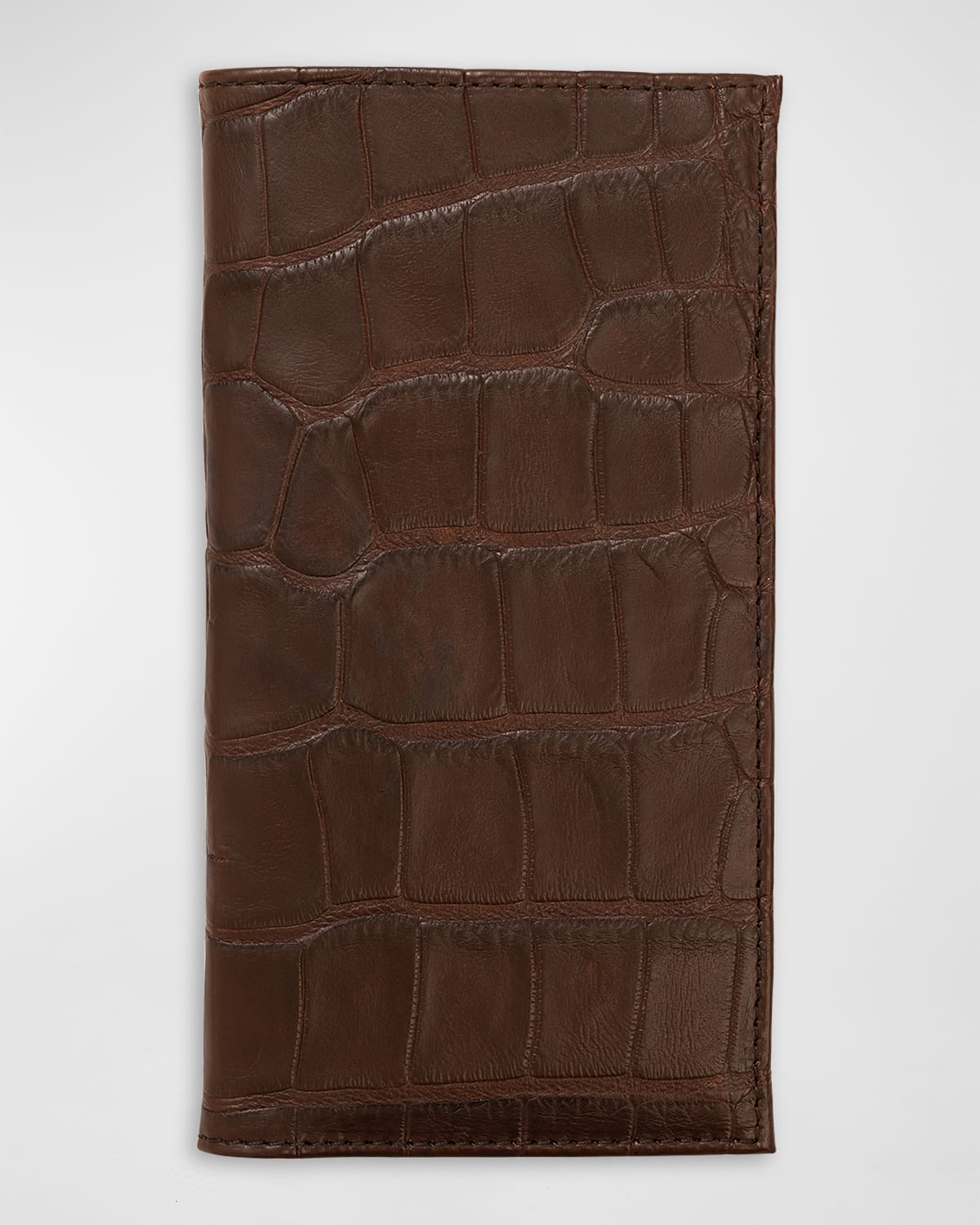 Men's Matte Alligator Leather Bifold Coat Wallet