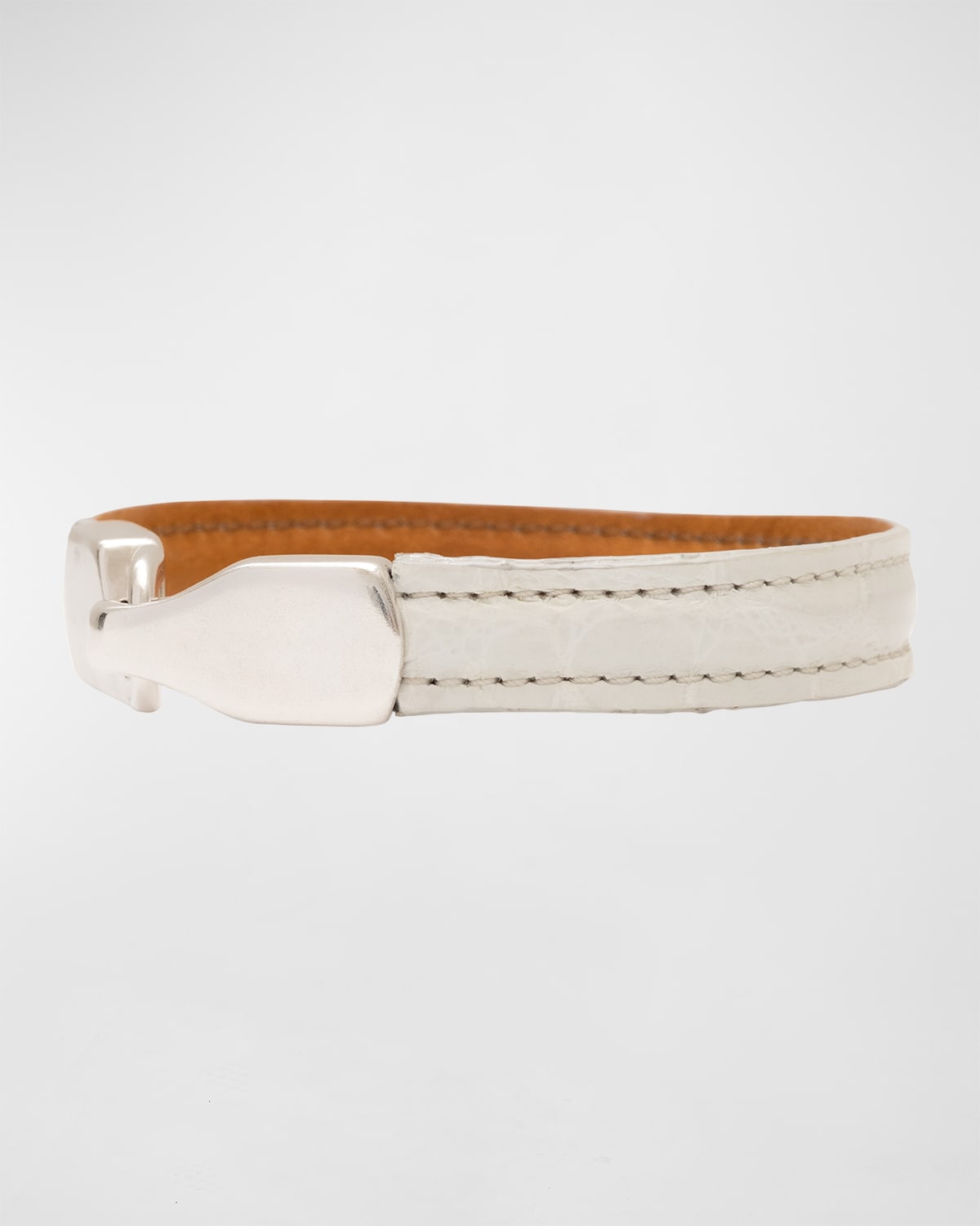 Men's Matte Alligator Leather Bracelet
