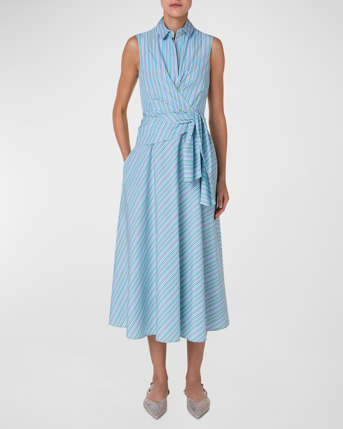 akris punto blue dress Denim Shirt Dress, MEDIUM BLUE Denim / 8