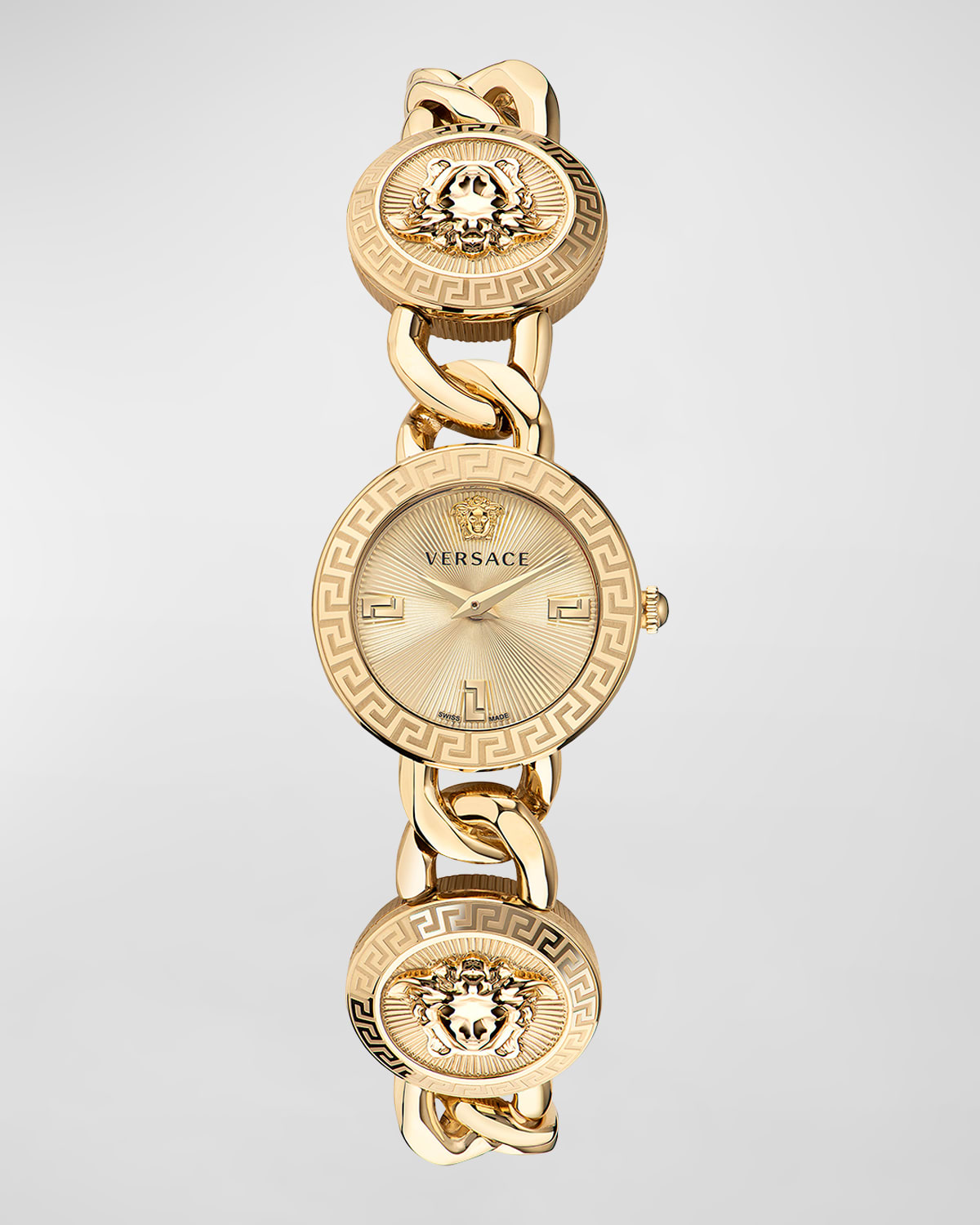 Versace 26mm Stud Icon Bracelet Watch, Gold