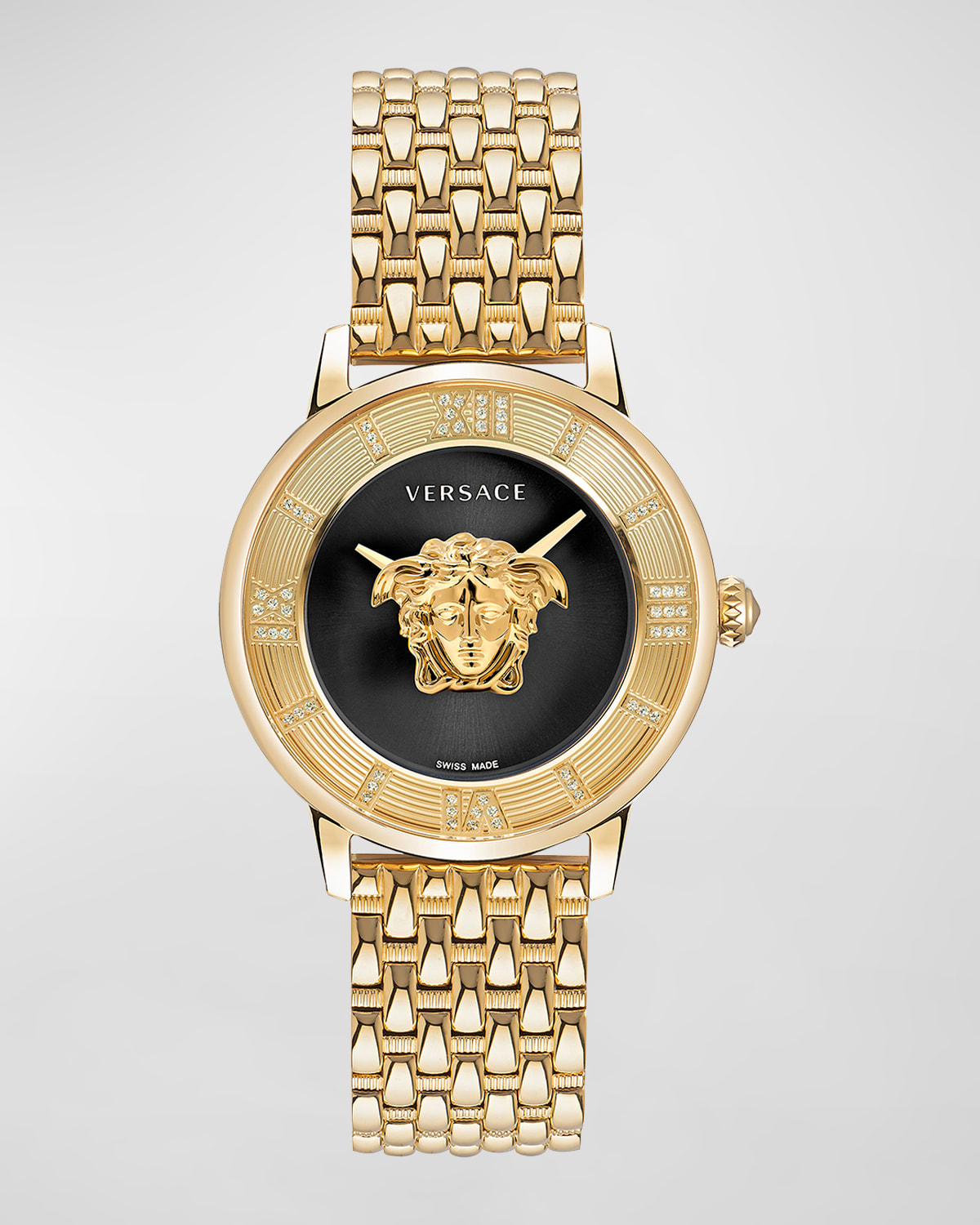 Versace 38mm La Medusa Bracelet Watch with Diamonds