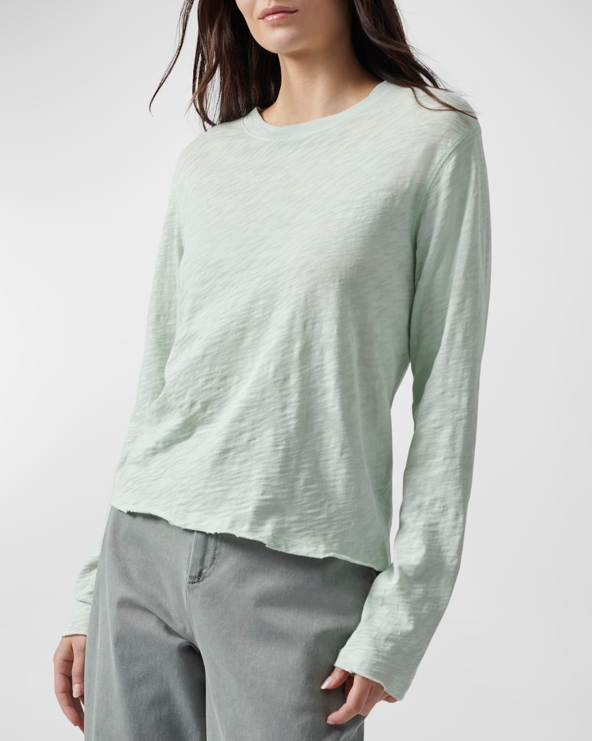Atm Anthony Thomas Melillo Slub Jersey T-shirt In Eucalyptus