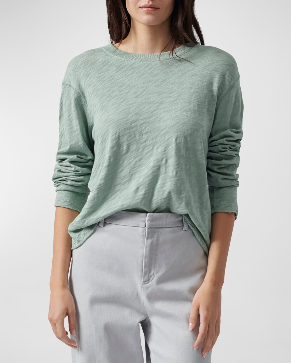 Atm Anthony Thomas Melillo Slub Jersey T-shirt In Surf Green
