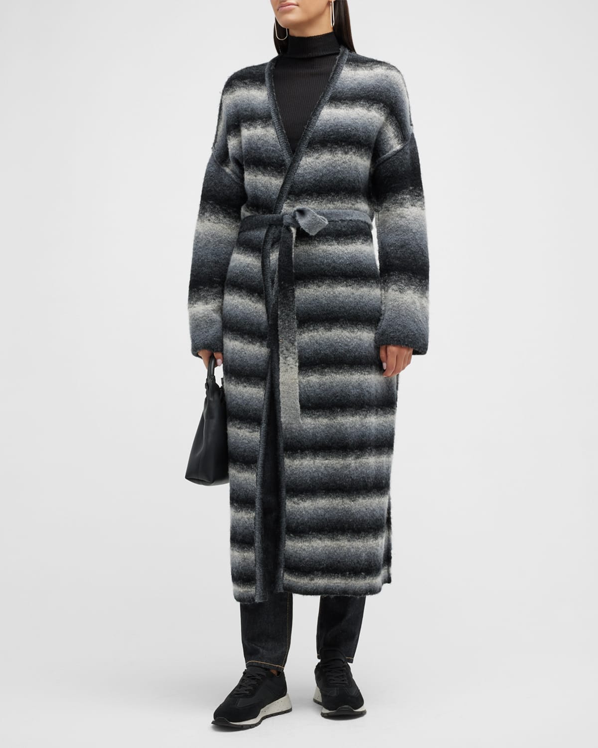 Long Merino Wool Cardigan Coat