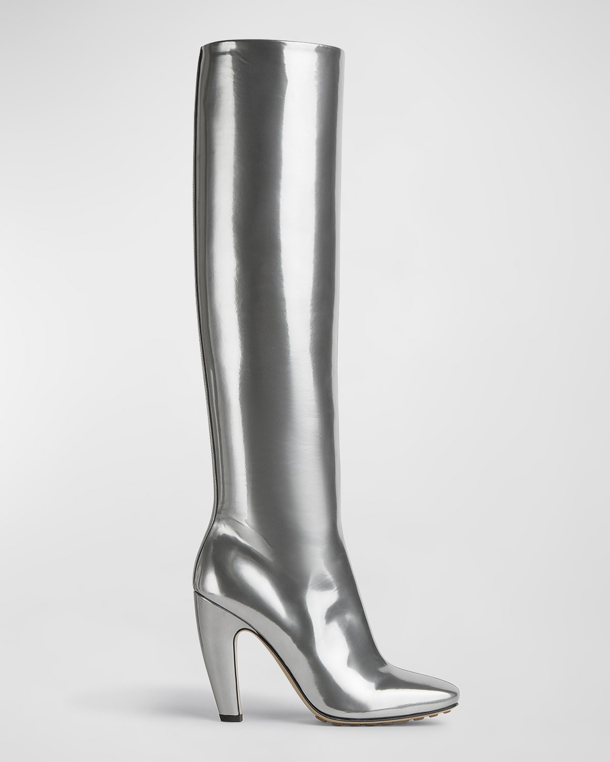 Mirror Leather Knee High Boots