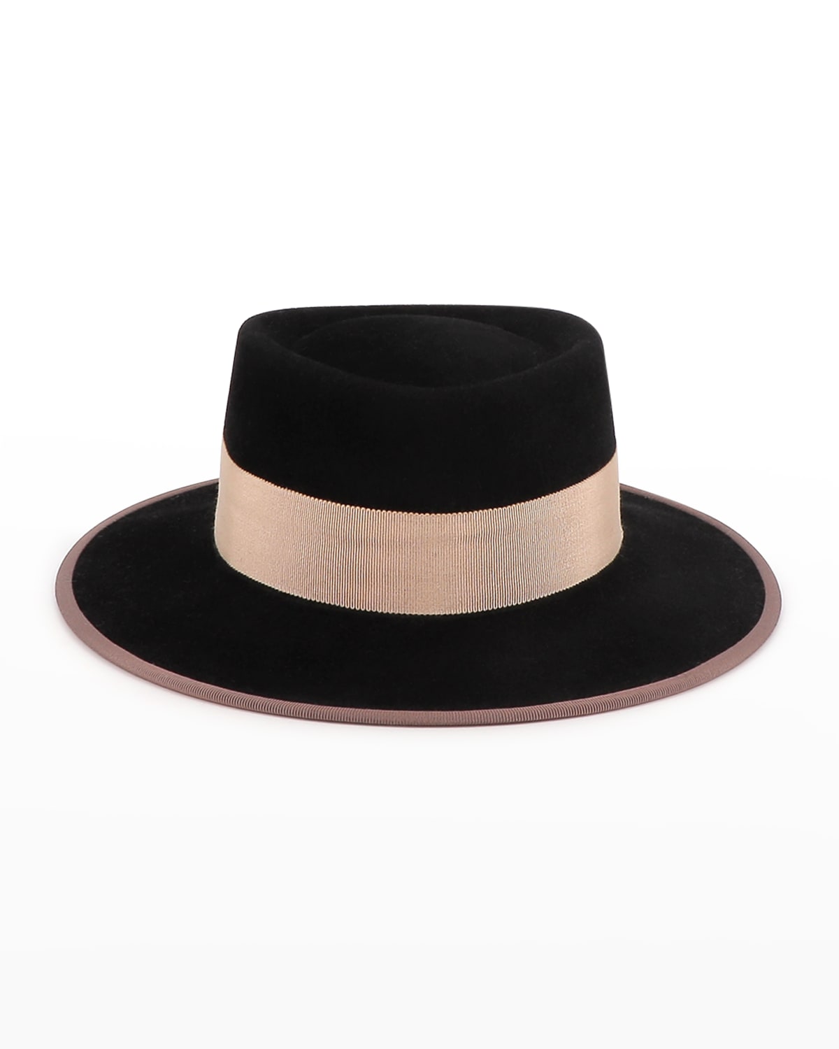 D'estree Gerhard Wool-blend Fedora Hat In Black Beige
