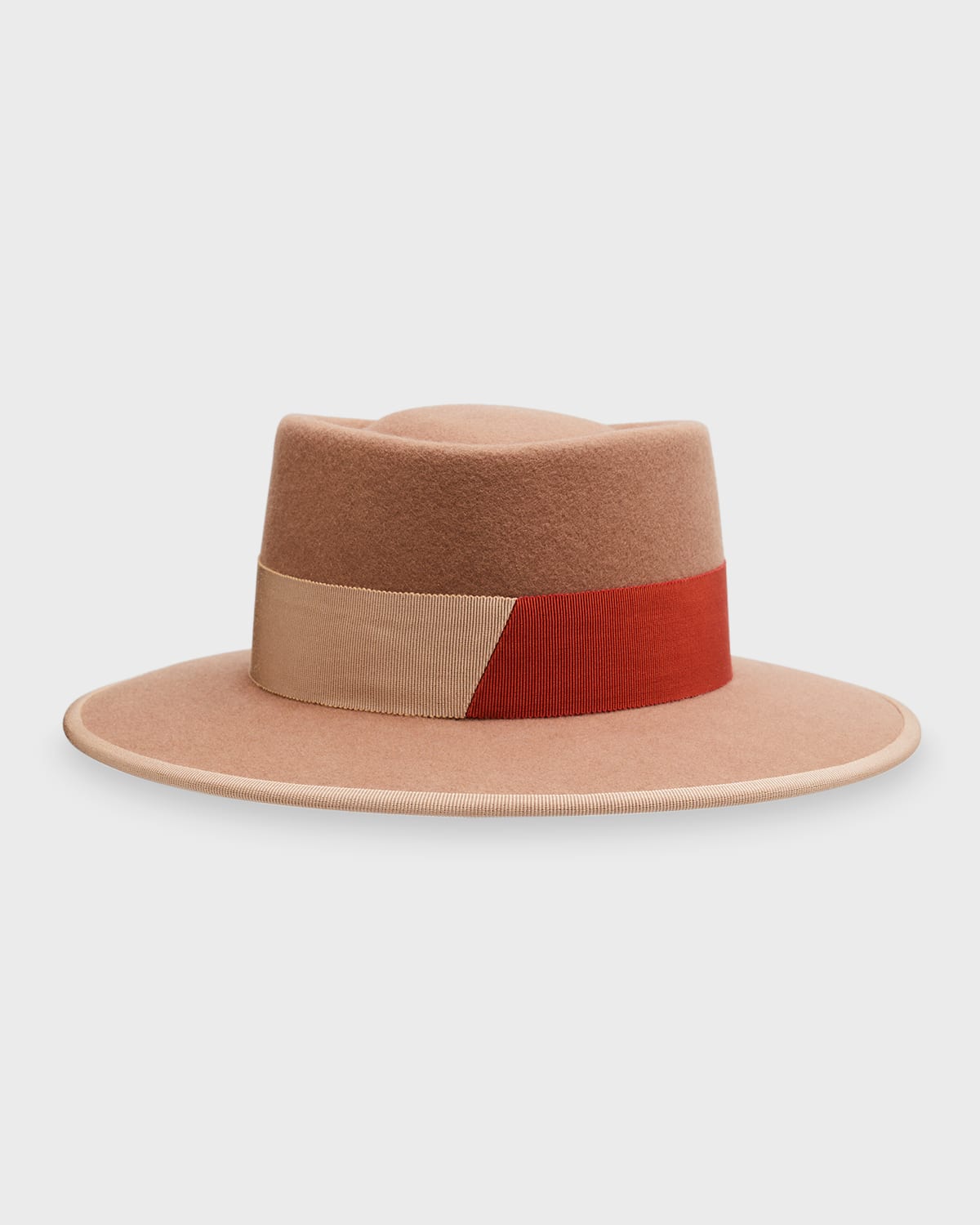 D'estree Gerhard Wool-blend Fedora Hat In Beige Rust