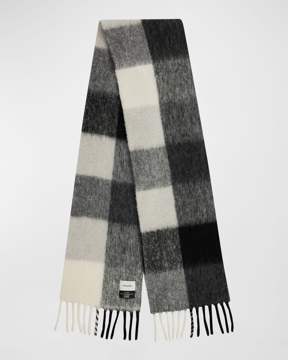 Aster Check Fringe Scarf