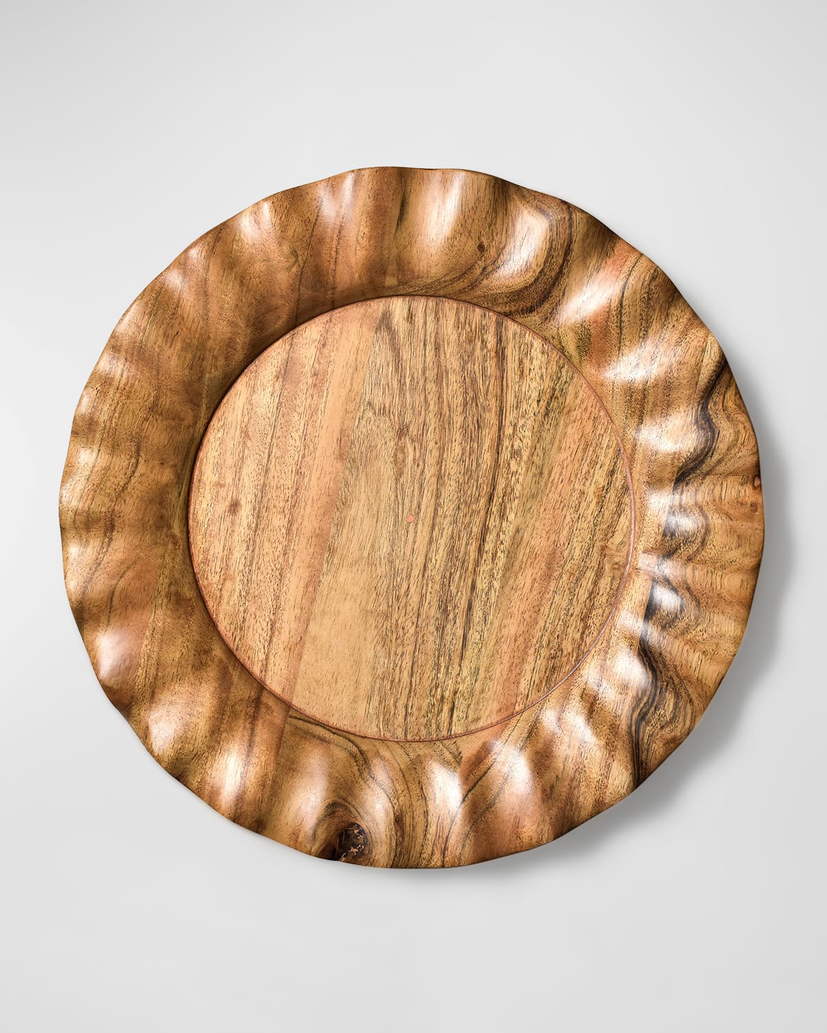 Fundamental Wood Ruffle Platter