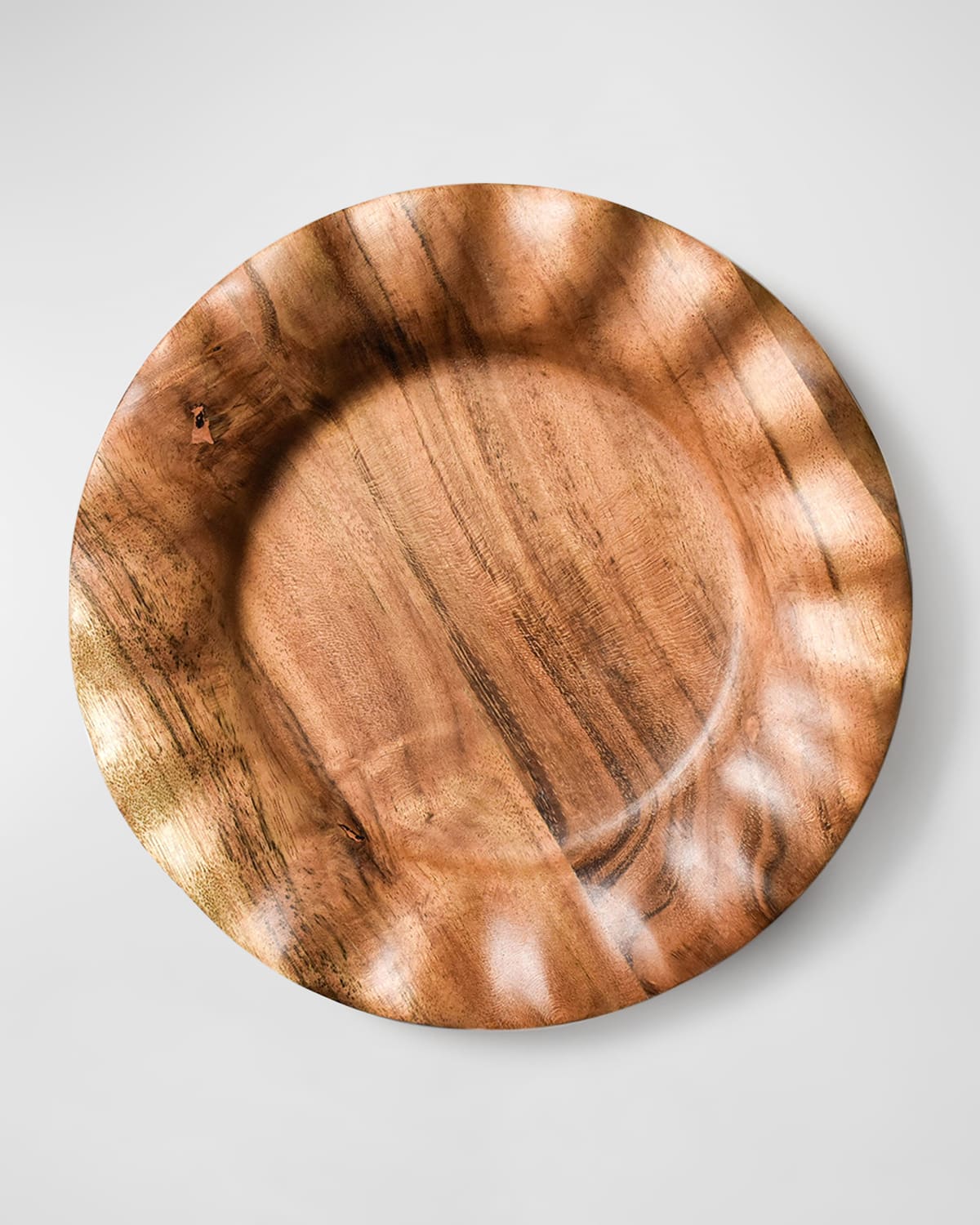 Fundamental Wood Ruffle Salad Plate, Set of 4