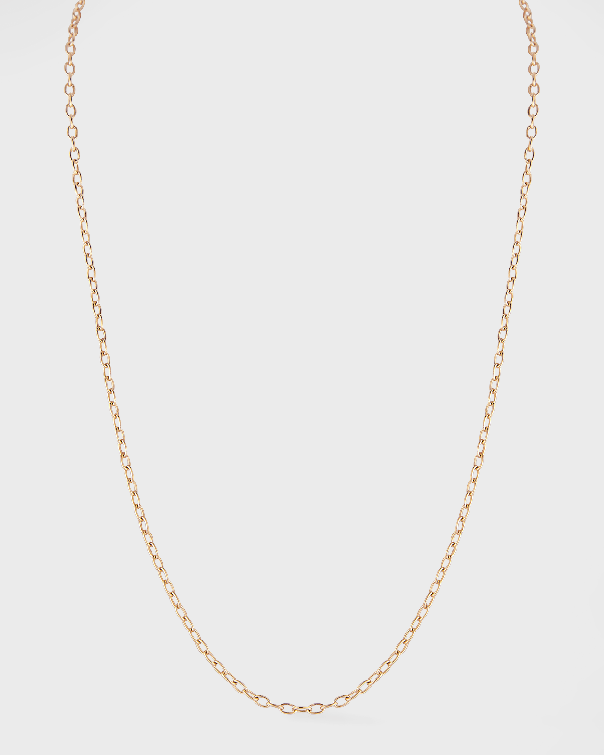 18K Rose Gold Chain Necklace, 32"L