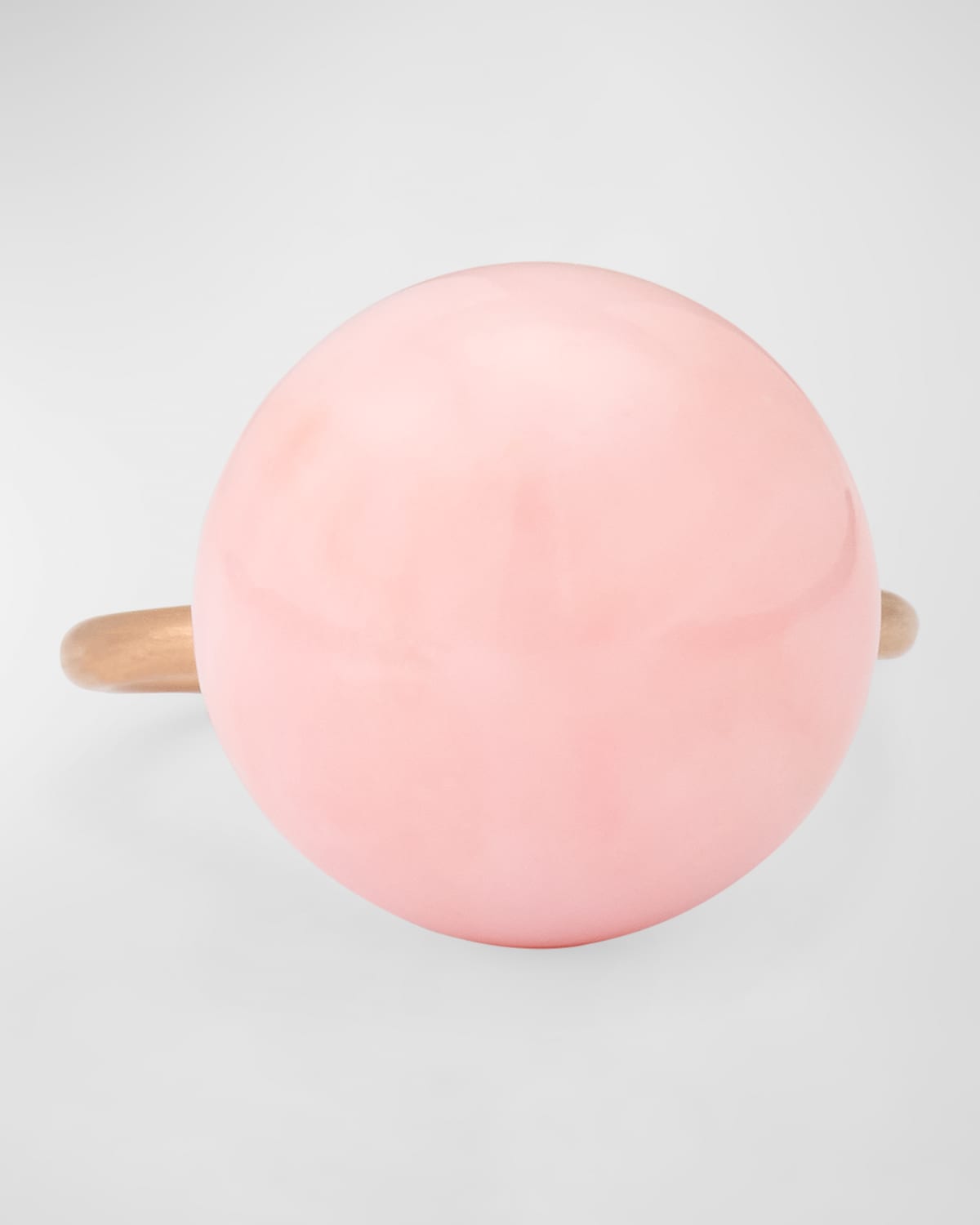 Gumball 18K Rose Gold Ring Set with 16mm Pink Opal
