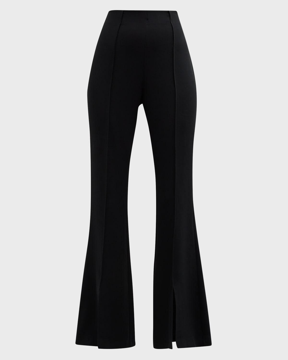 Cinq À Sept Billie Flared-leg Split-cuff Pants In Black