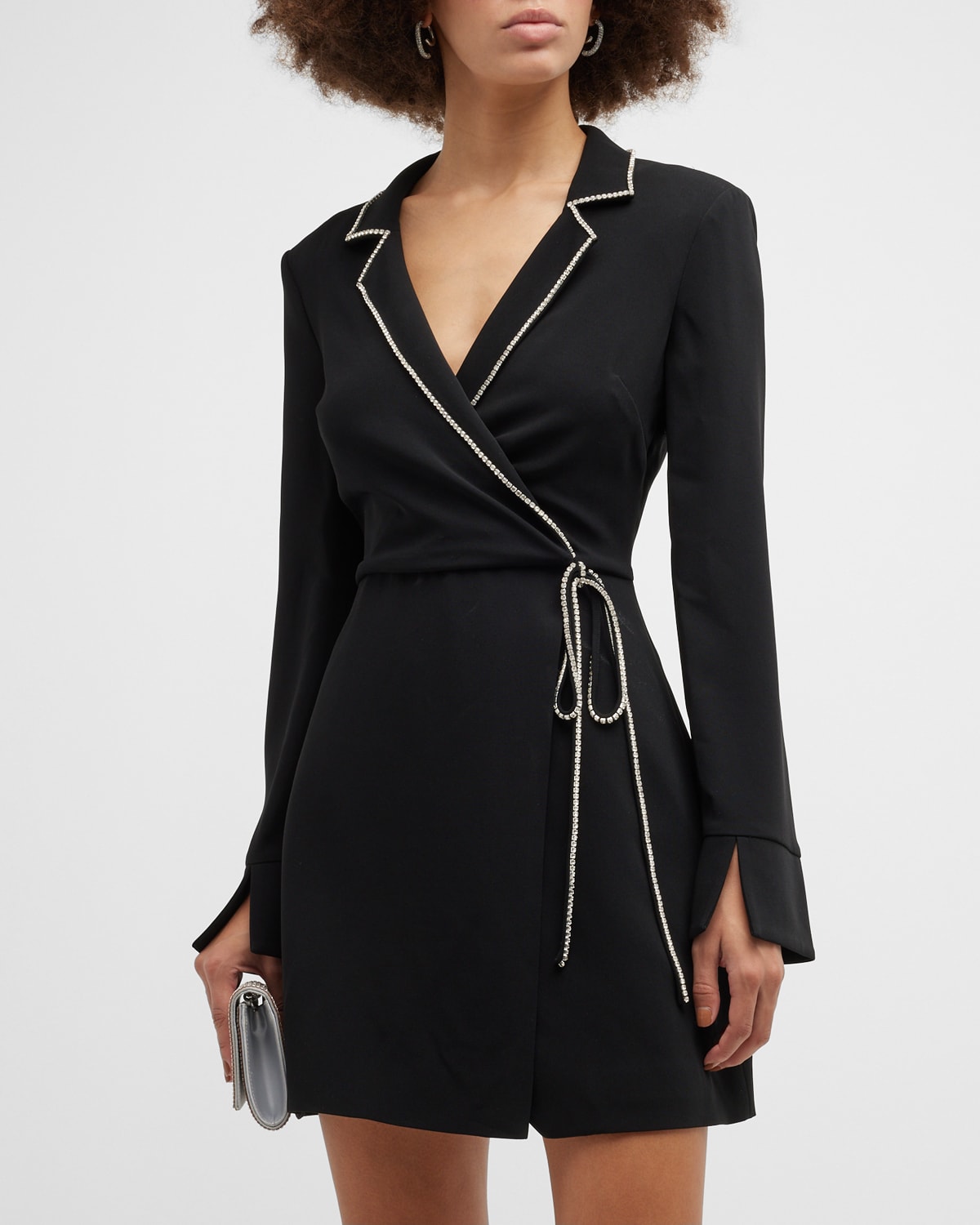Warehouse embellished top cuff dress