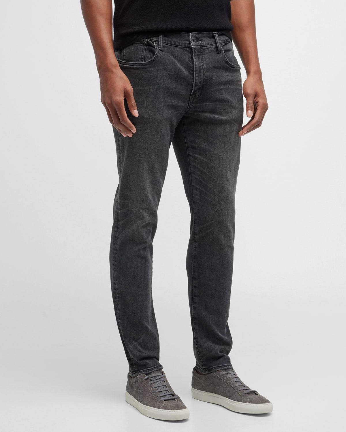 Shop Moussy Vintage Men's Mvm Belleville Skinny Jeans In Light Black