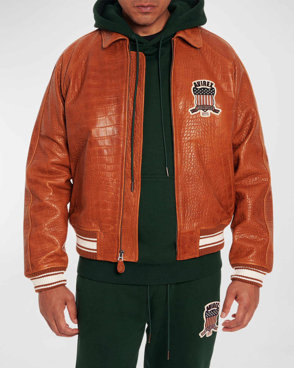 AVIREX Men's Icon Leather Jacket