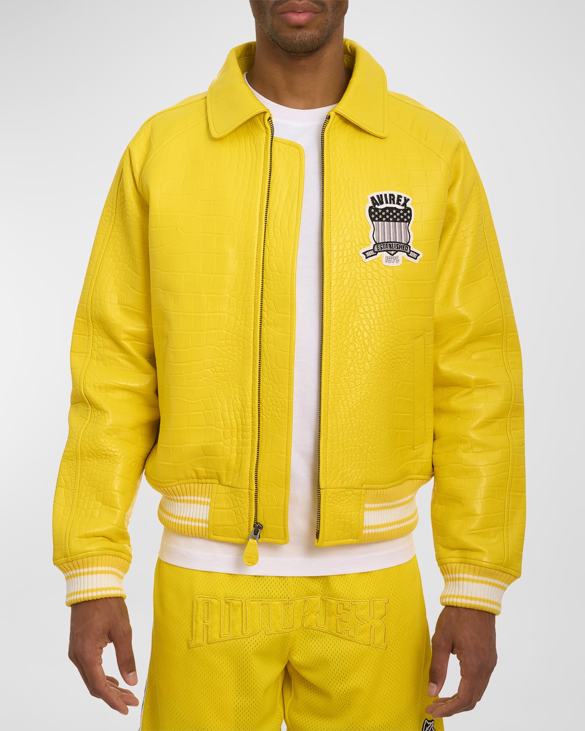 Avirex Men's Limited Edition Icon Jacket In Vibrant Yellow ModeSens