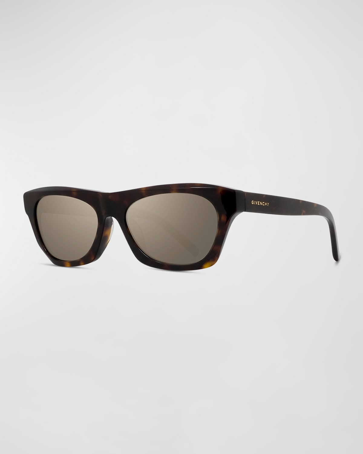 Givenchy Men's Temple-logo Oval Sunglasses In Brown Multi