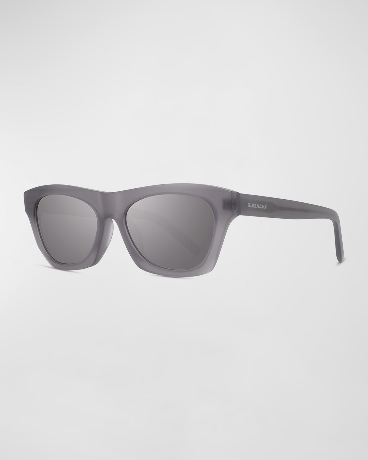 GIVENCHY MEN'S TEMPLE-LOGO OVAL SUNGLASSES