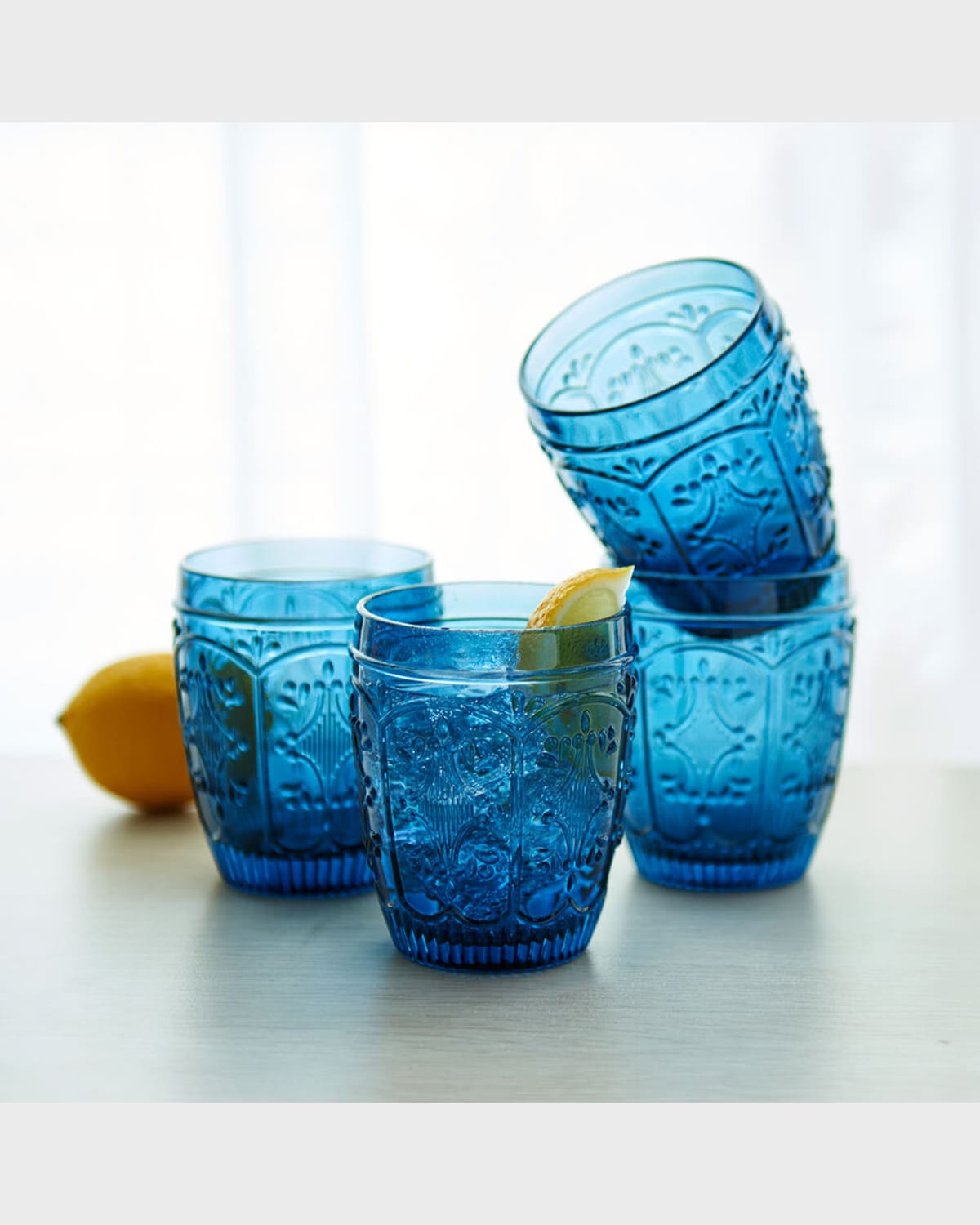 Fitz And Floyd Trestle Double Old Fashioned Glasses - Set Of 4