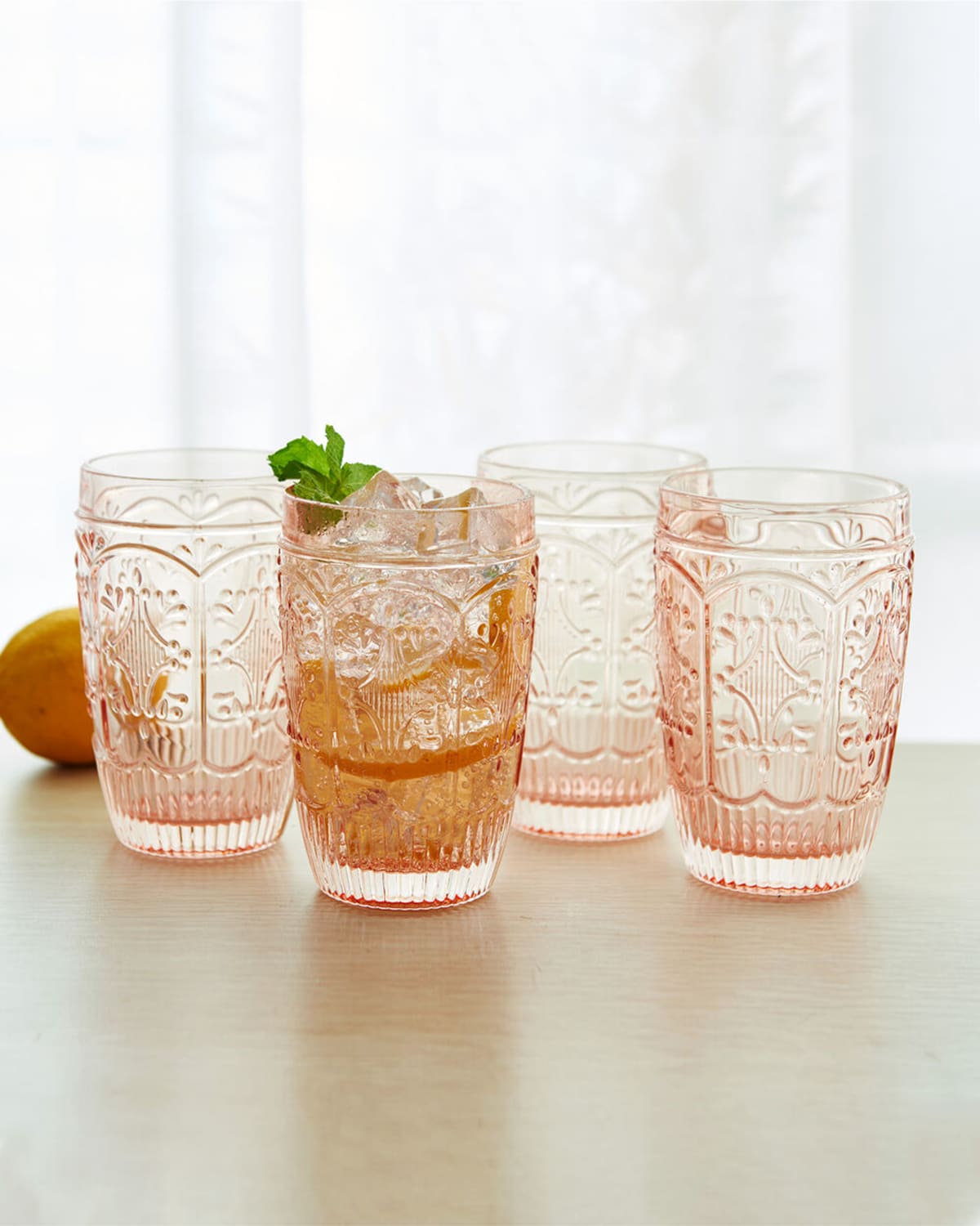 Shop Fitz And Floyd Trestle Highball Glasses - Set Of 4 In Assorted