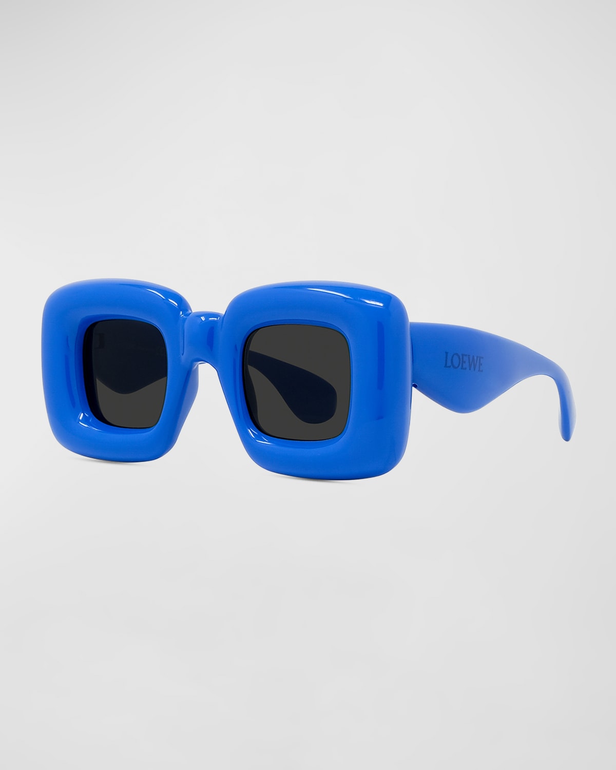 Loewe Injected 41mm Square Sunglasses In Shiny Blue Smoke