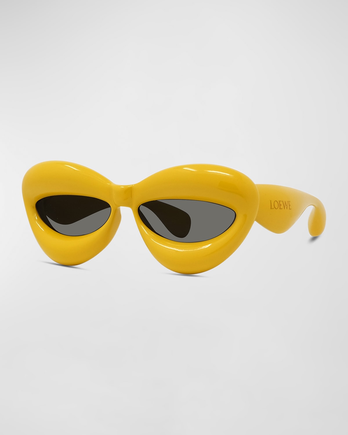Loewe Inflated Injection Plastic Cat-eye Sunglasses In Shiny Yellow