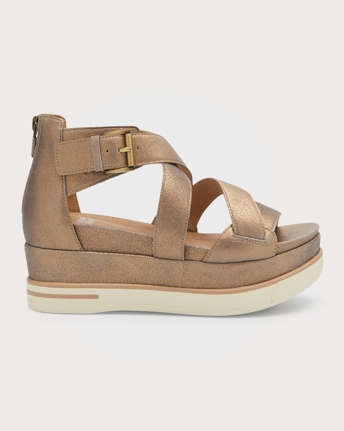 Boost Metallic Leather Wedges