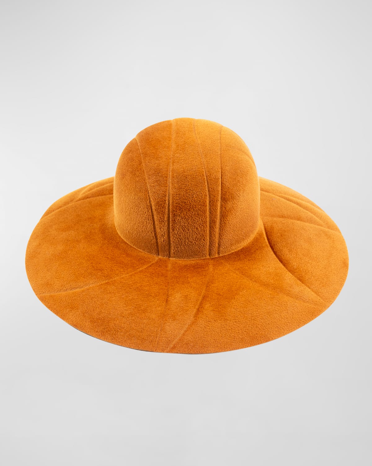 Barbisio Dalila Felt Fedora Hat In Giallo Siena