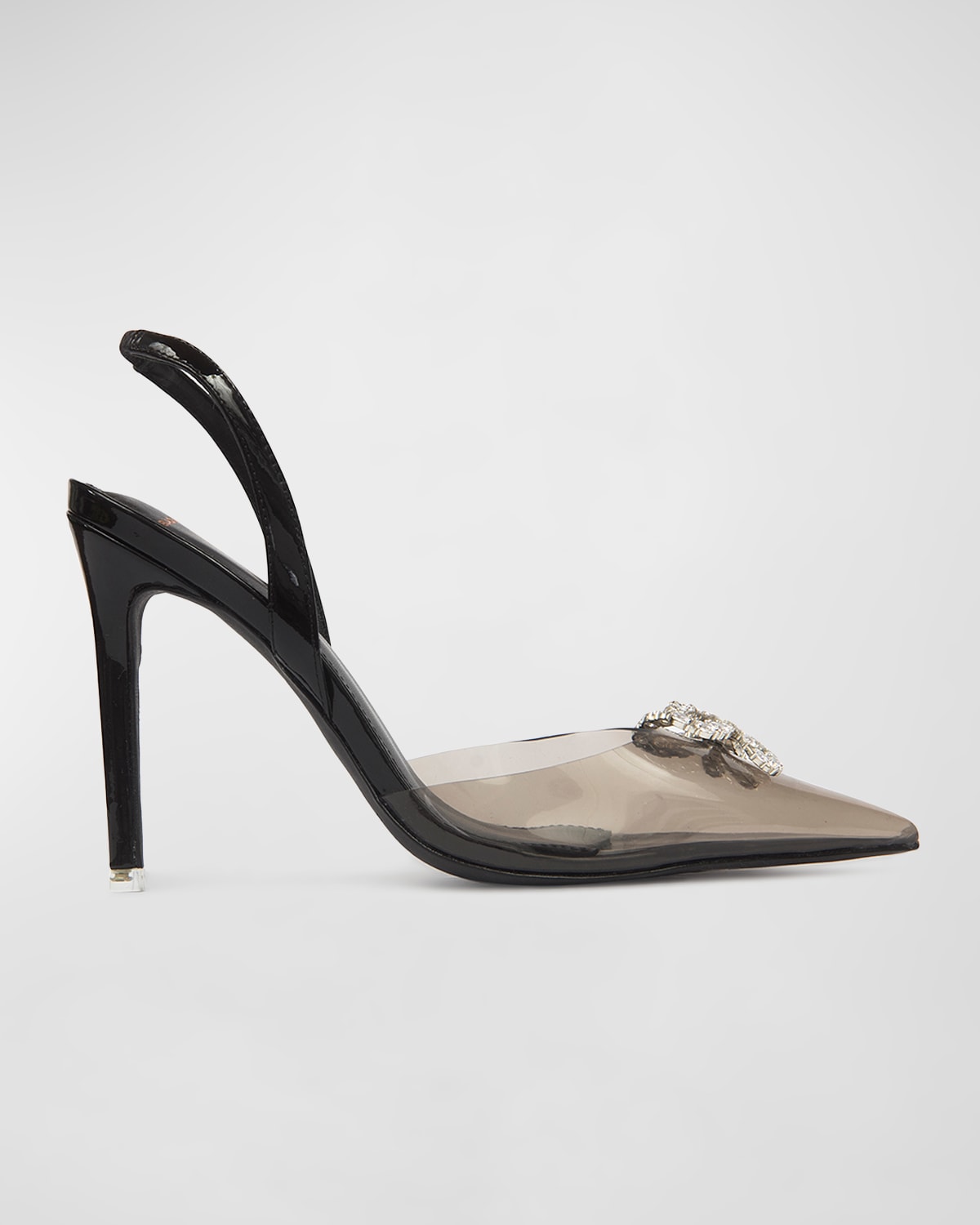 Black Suede Studio Monroe Slingback Pointed Toe Pump In Black