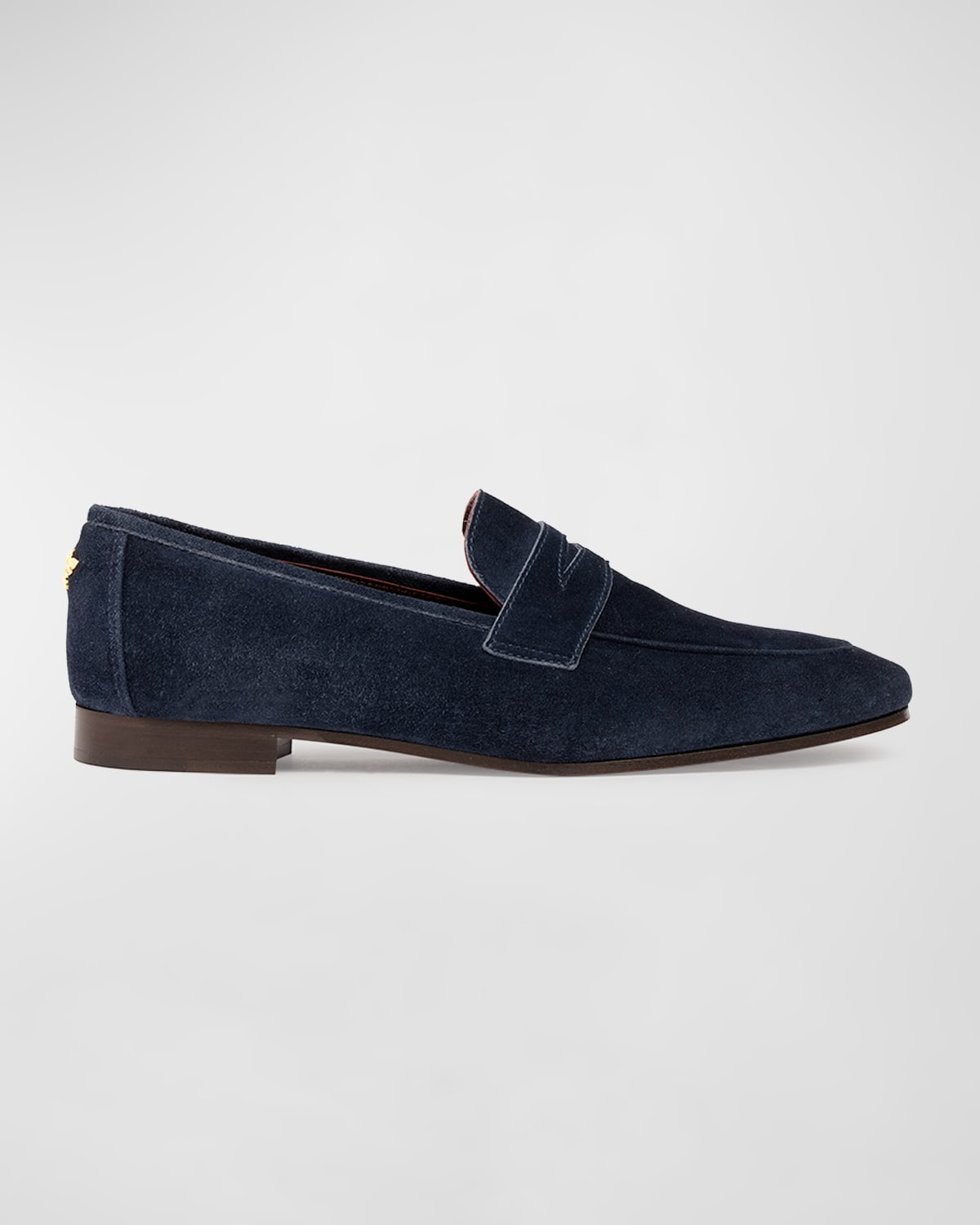 Suede Flat Penny Loafers