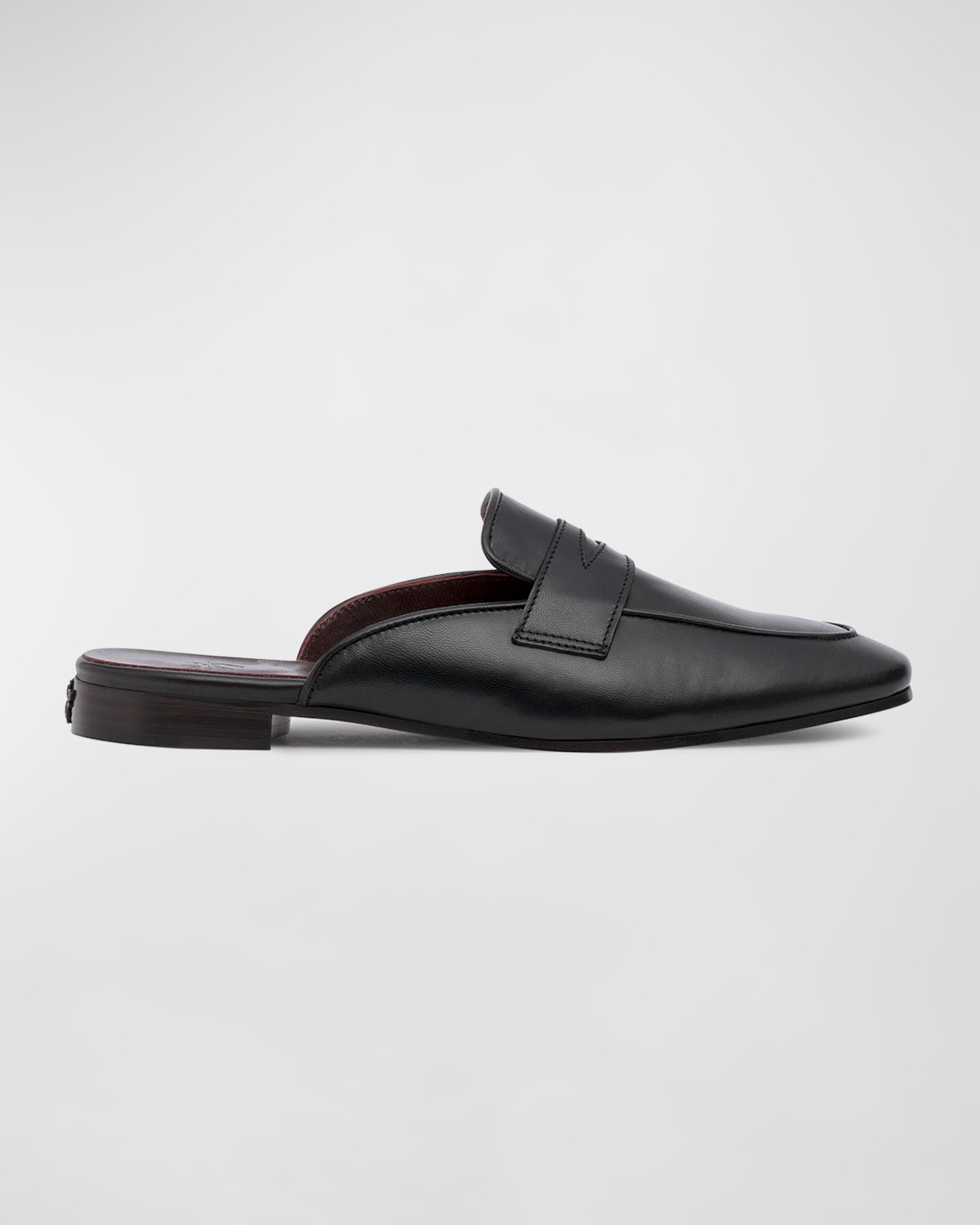 Bougeotte Leather Penny Loafer Mules